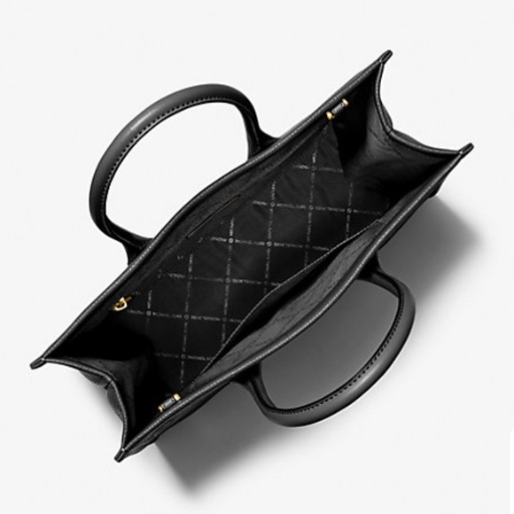 MICHAEL KORS 
Mirella Medium Logo Embossed Pebbled Leather Tote Bag
BLACK
NWT - Picture 2 of 4